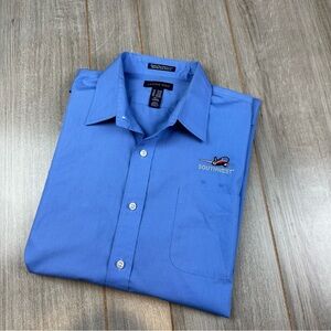 Lands End Southwest Airlines Employee Uniform Shirt XL TALL 17/37 Blue